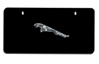 License Plate Black with Silver Leaper C2A1180