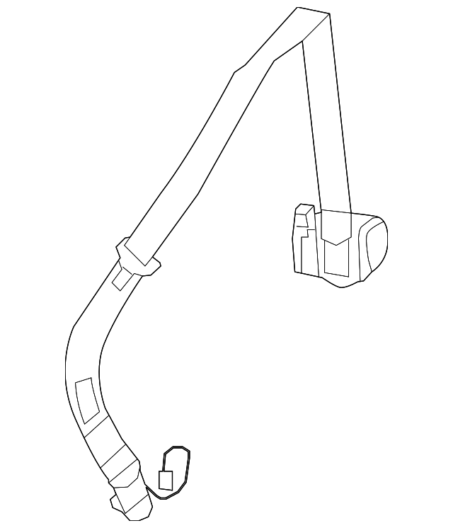 Seatbelt (Jaguar OEM) C2P18350AMSOEM