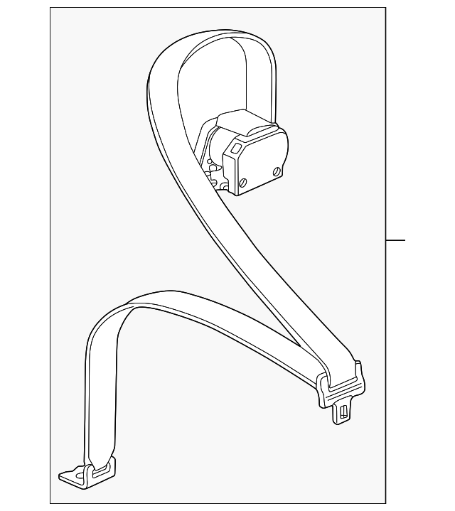 Seatbelt (Jaguar OEM) HJD7061BAAEKOEM