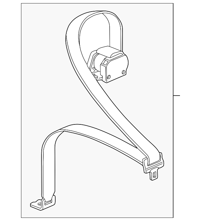Seatbelt (Jaguar OEM) HJE7061ABAGDOEM