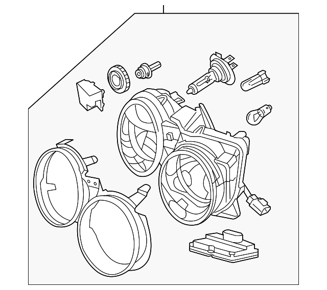 Headlamp (Jaguar OEM) XR855200OEM