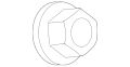 Nut (Jaguar OEM) AJ87949OEM