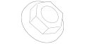 Nut-Hexagonal Fl (Jaguar OEM) C2S26057OEM