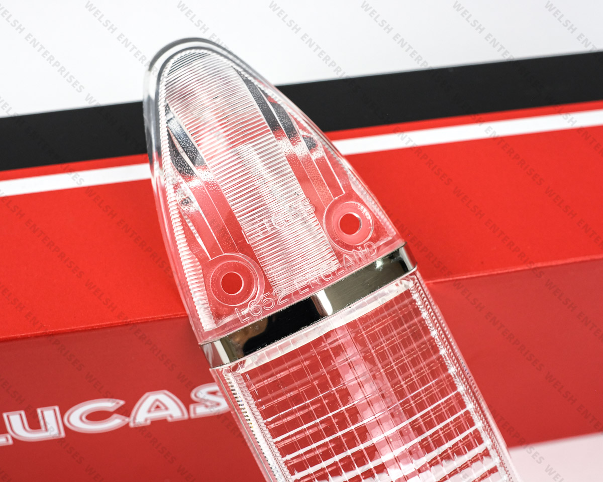 Jaguar Lens Turn Signal Front Clear - Genuine Lucas Classic