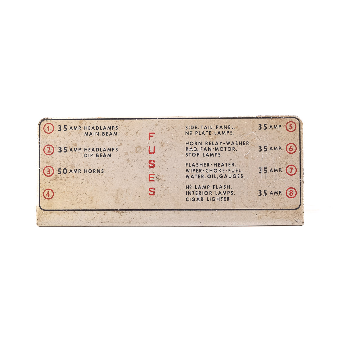 Jaguar Plate Fuse