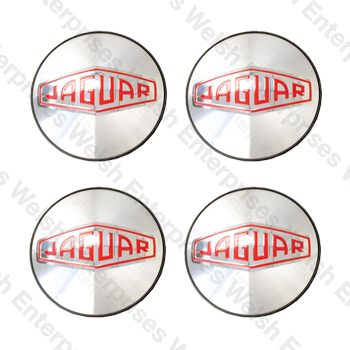 Jaguar Wheel Motif - Retro Style - Set of 4