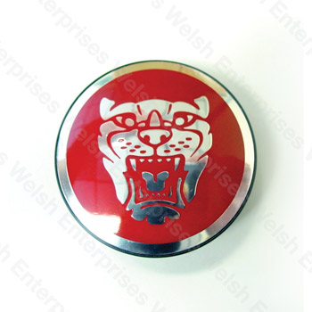 Jaguar Wheel Motif - Red with Silver Catface