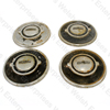 Jaguar Steel Wheel Hubcap Set - Black - XK - MK Sedan