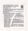 Jaguar Decal Control Emission E3 73