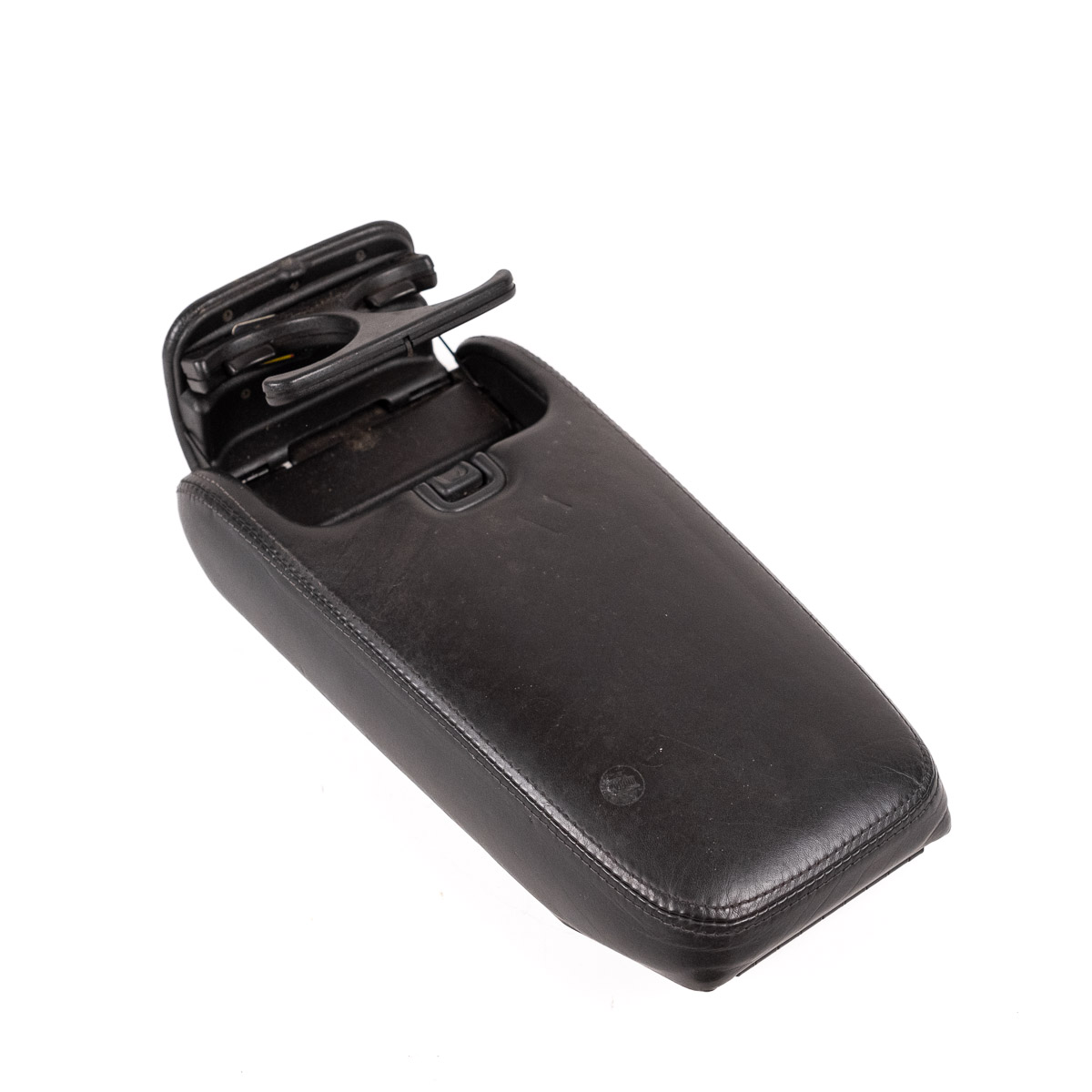 Console Lid, Black Leather, Cupholder, for XJ8, Used