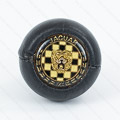 Jaguar Leather Shiftknob With Checked Cat Face