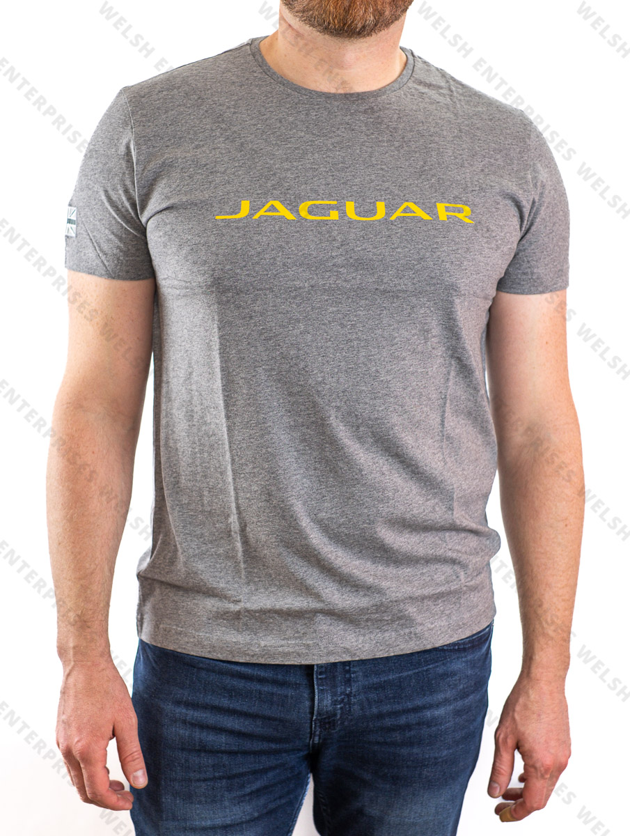 Udfyld gammel Ledsager Genuine Jaguar Gray Wordmark Men's T-Shirt