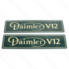 Jaguar Daimler Number Plate Pair - Daimler V12