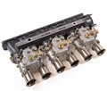 Redline 12-3038 3.8/4.2 Manifold with three FAJS 45DCOE carbs attached