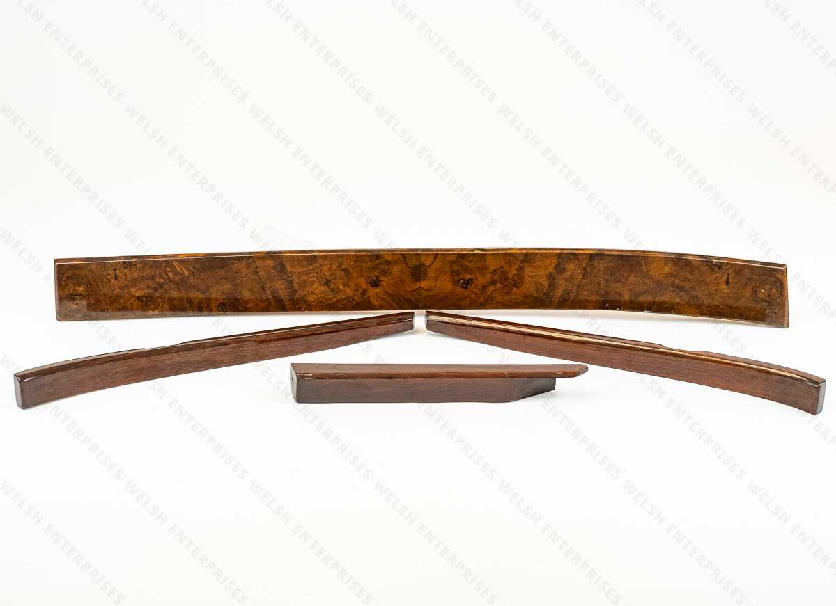 Interior Wood Panels for XK120 DHC, Door Facia and Cappings, 4 pcs