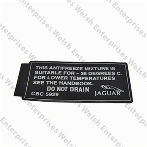 Jaguar Label-Anti Freeze