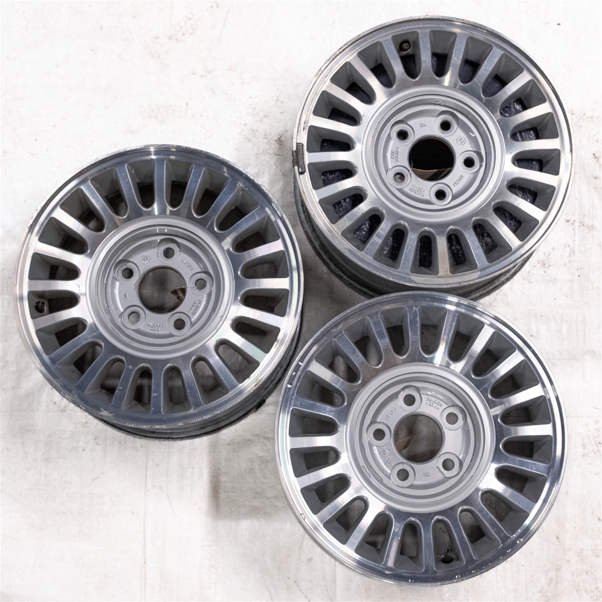 Wheel Alloy Silver 20 spoke, 16x7,Bolt 5-4.75, Set of 3, Used