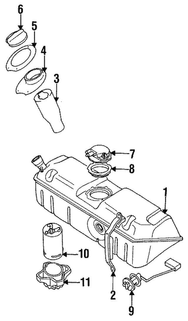 Seal Gas Door Left Hand XJ3 80> AEU4174