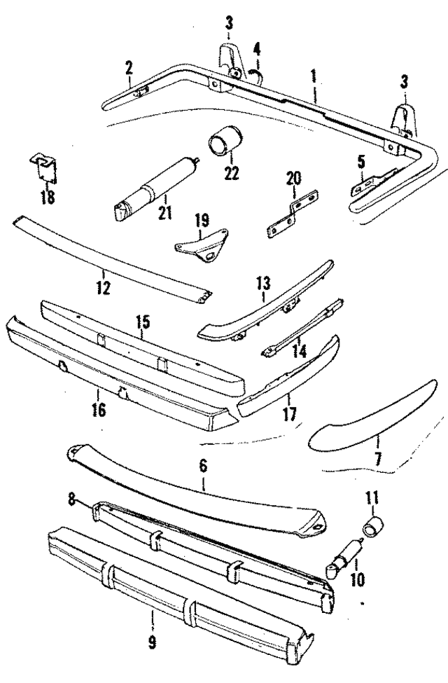 BUMPER EXTENSION LEFT HAND REAR XJ3 US BAC2517U