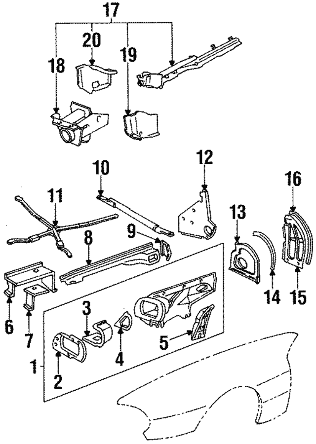 Seal Rubber Inner Splash XJ BBC4444