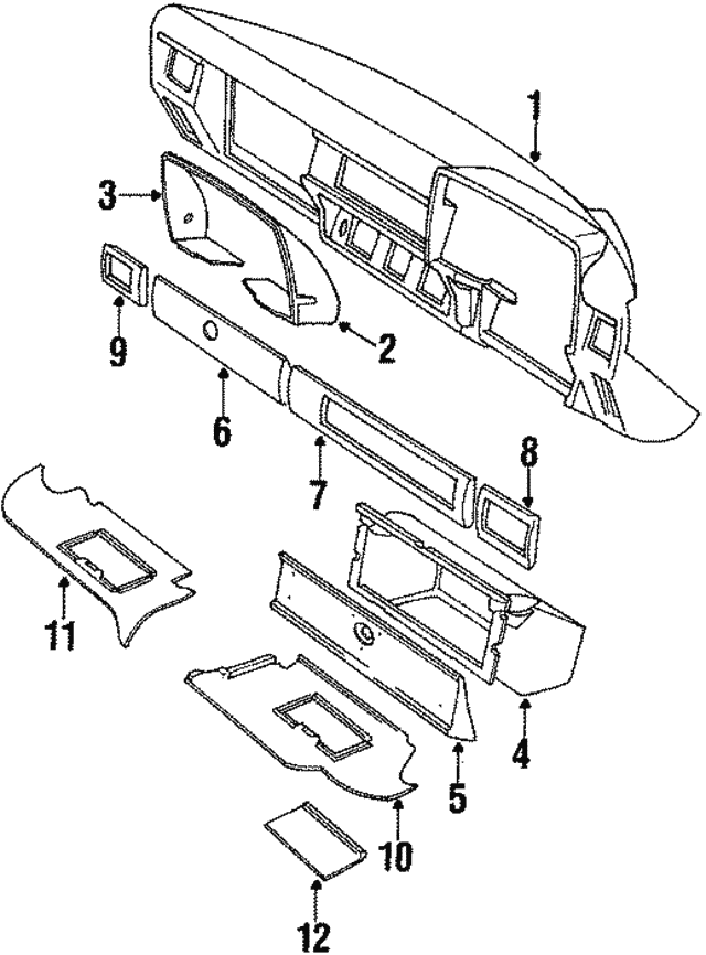Dash Top Cover XJS 75>89 BBC5547CVR