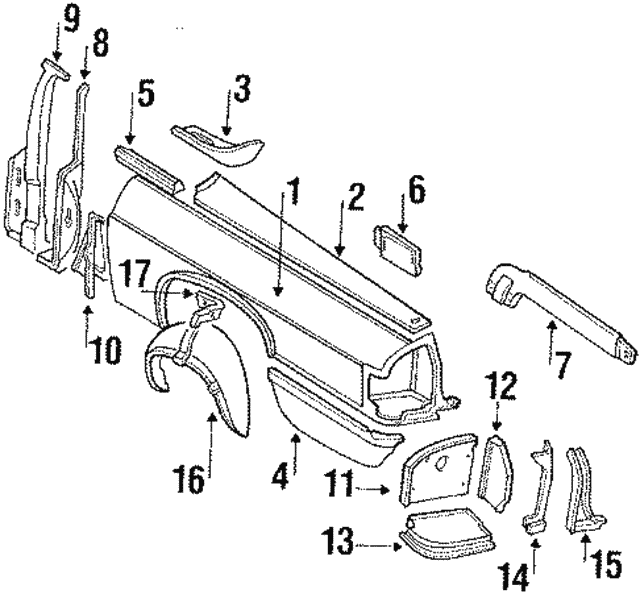 Convertible XJS Left Hand Rear Quarter BCC2105
