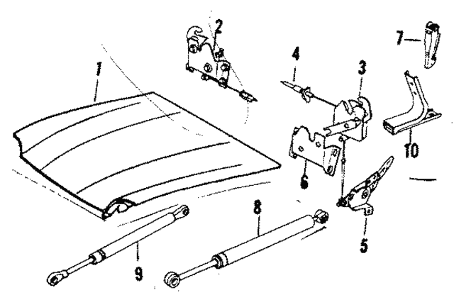 Strut Bonnet Support XJS BD44101