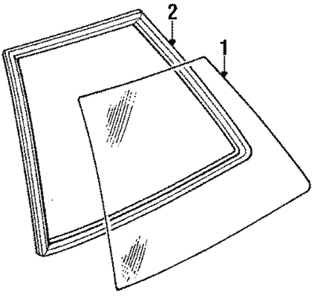 Glass-Quarter - Discontinued (Jaguar OEM) BD444881OEM