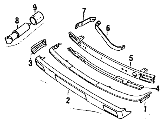 BUMPER SHOCK XJ3, XJS USED BD48649U