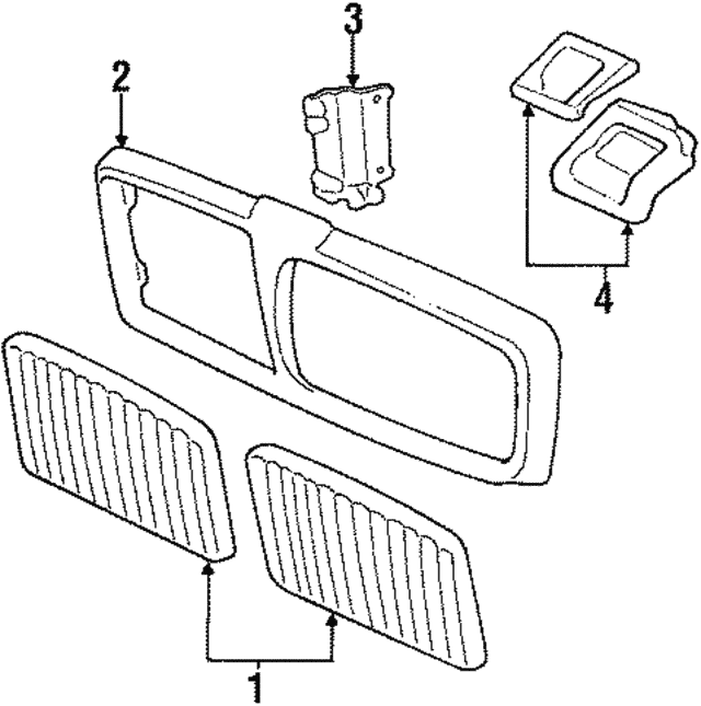 Bracket Grille Mount Right Hand XJ4 BEC10234