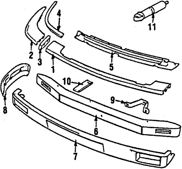 Bumper Filler Front XJS (Used) BEC20094U