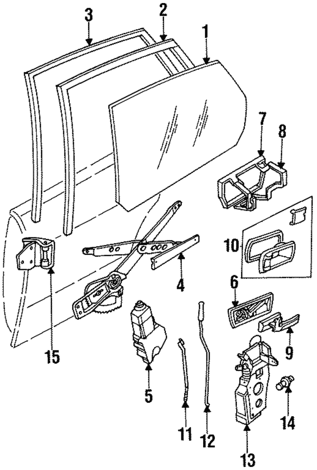 Latch Door Right Hand Rear XJ6/12 (93>94) BEC22700