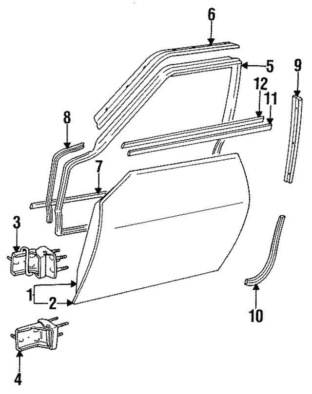 Seal Door Intermediate Right Hand XJS Coupe 92 BEC24882U