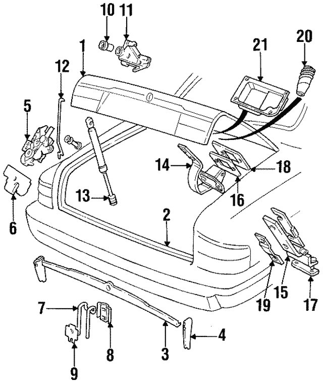 Ignition Trunk Lockset BEC5341