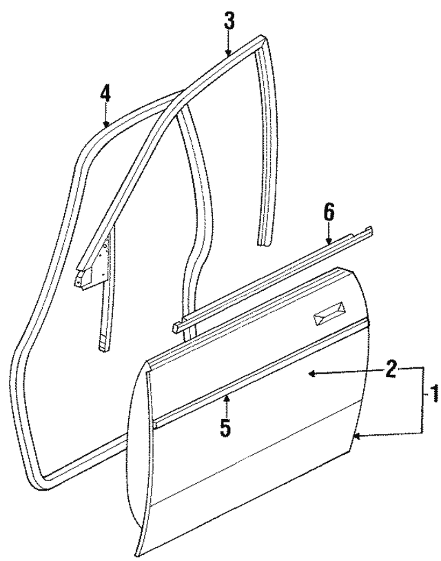 Panel-Door Skin - Discontinued (Jaguar OEM) JLM11027OEM