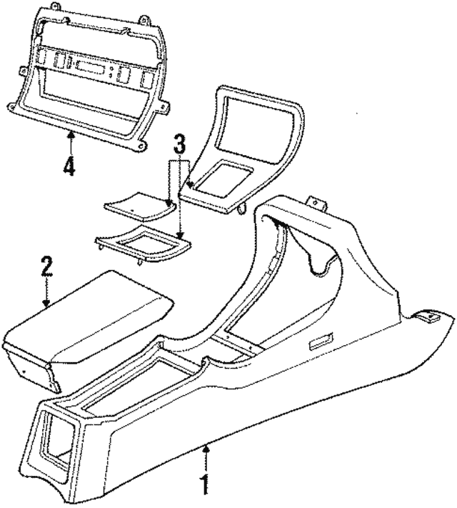 Jaguar Mldg-Console Pan - Discontinued JLM11165OEM