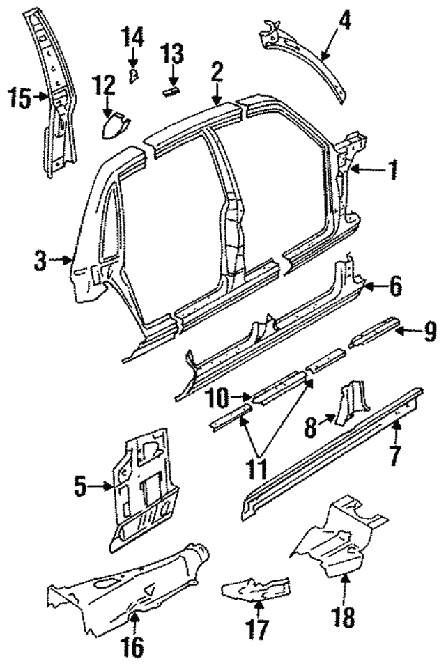 Jaguar Panel-B/C Post - Discontinued JLM12214OEM