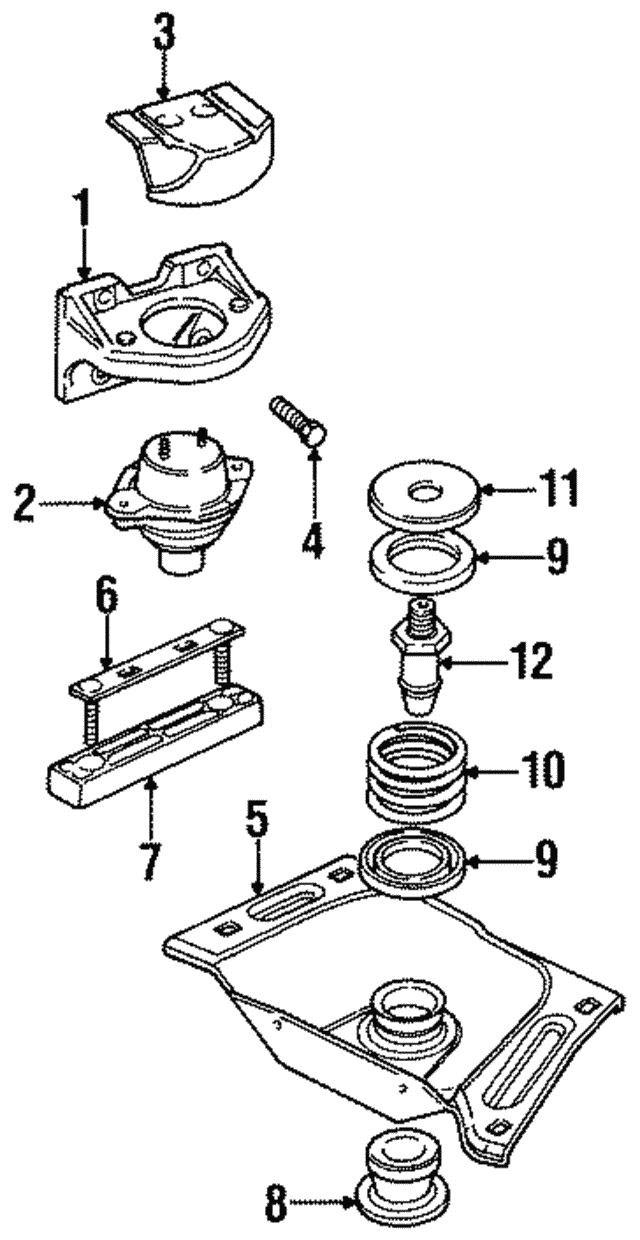 Bracket-Engine M - Discontinued (Jaguar OEM) MNA7601AAOEM