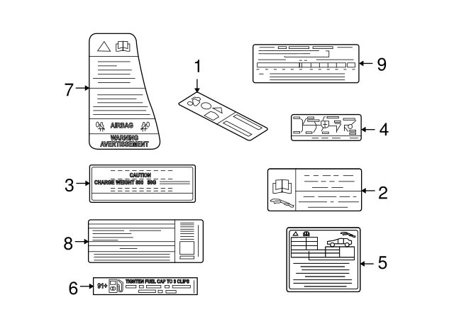 Label-Emission (Jaguar OEM) XR818632OEM