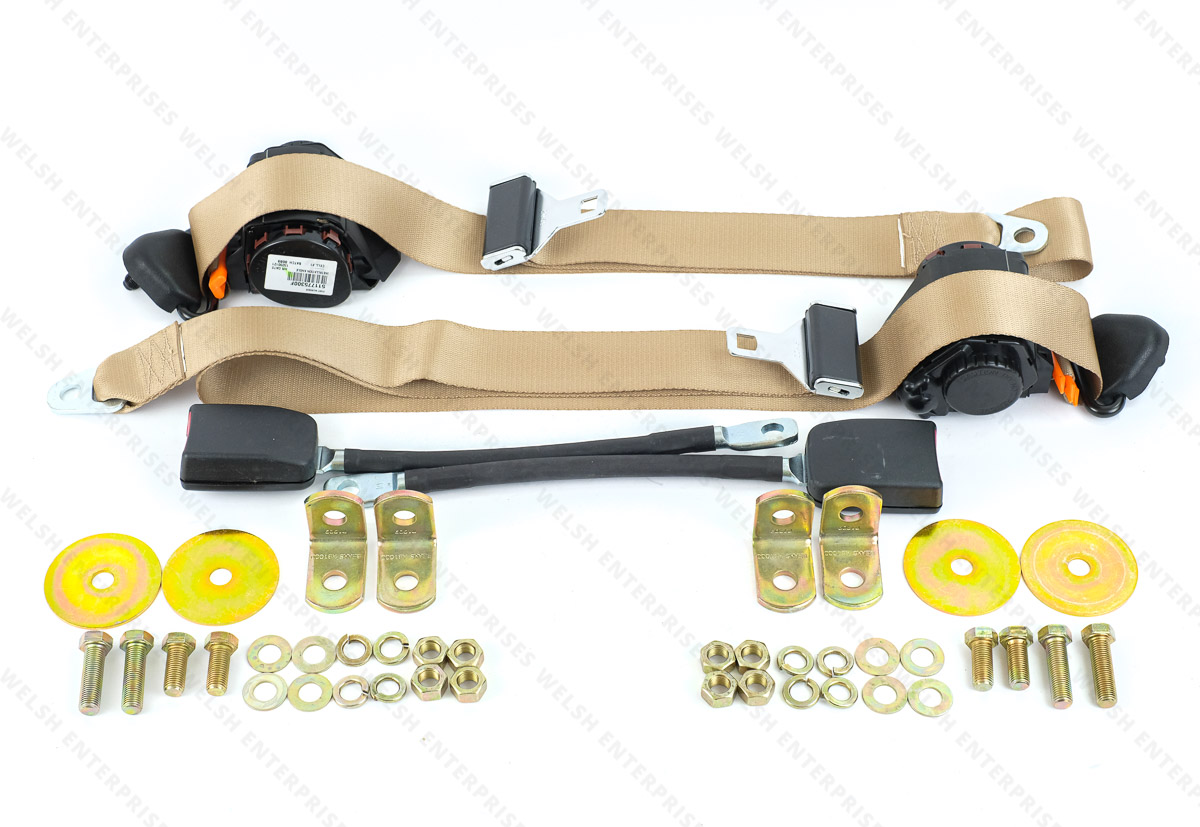Jaguar Seatbelt Pair 3 Point Tan