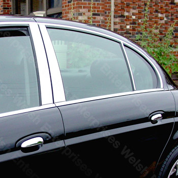 Jaguar Door Pillar Chrome - XJ8 (2004-2006) - 6 pc kit