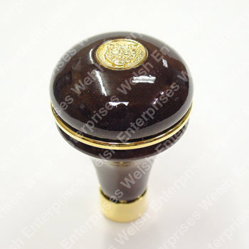 Jaguar Walnut And Gold Shift Knob