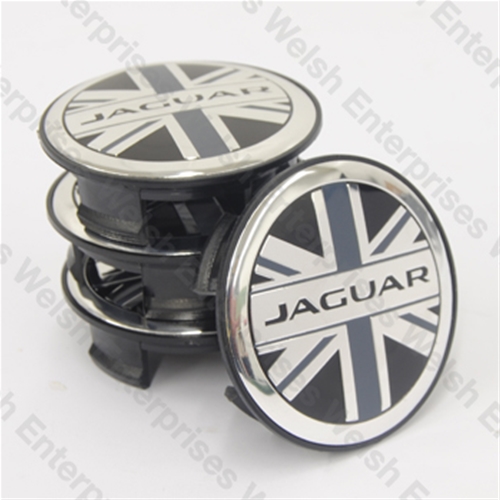 Jaguar Union Jack Wheel Badge Set