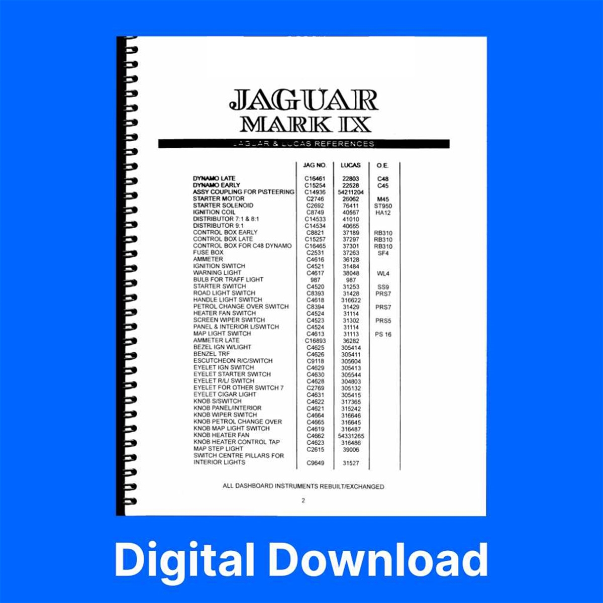 Jaguar Wiring Diagram - MK IX